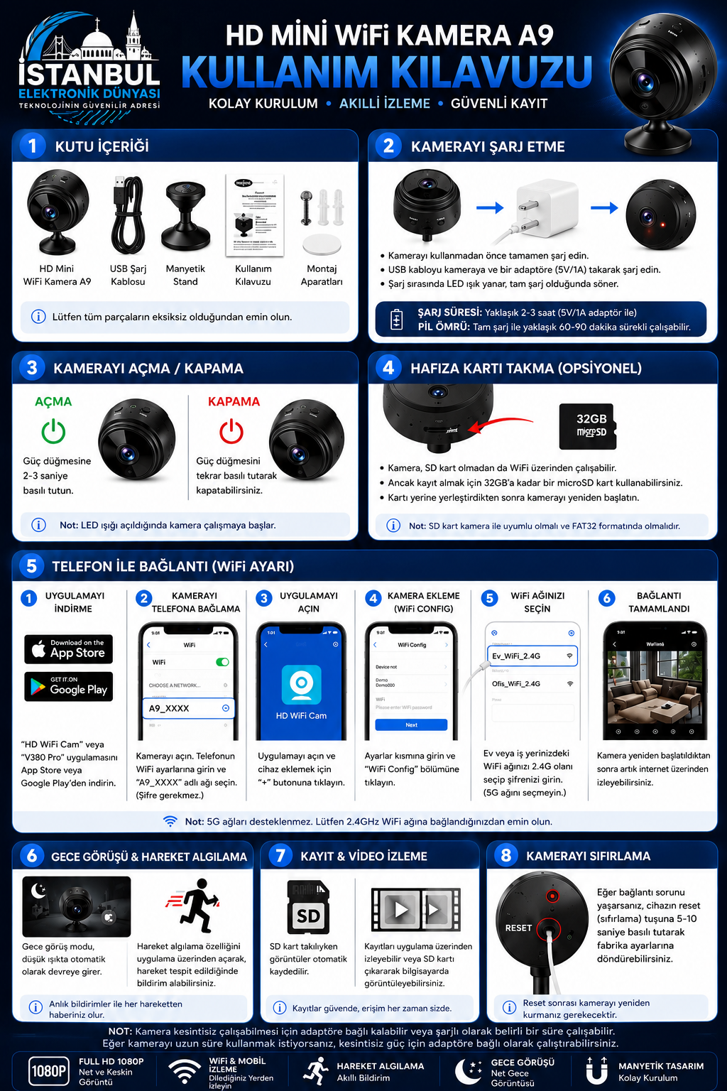 HD FULL Sürüm Mini Kamera 🎥