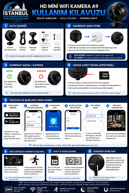 HD FULL Sürüm Mini Kamera 🎥
