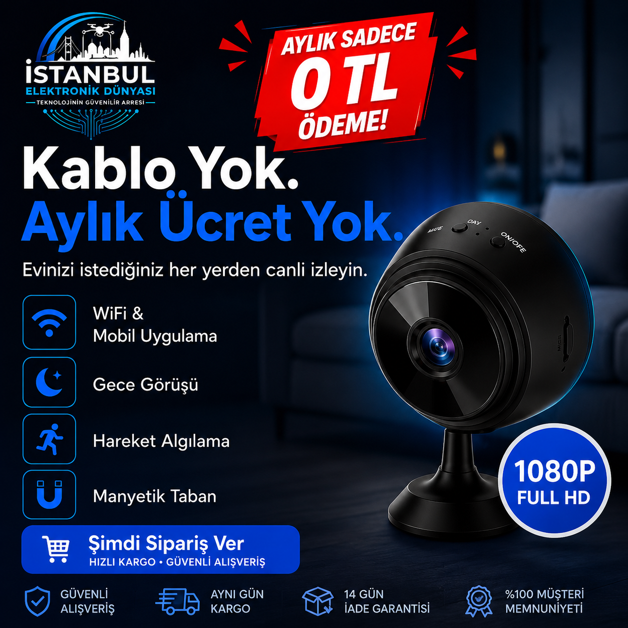 HD FULL Sürüm Mini Kamera 🎥